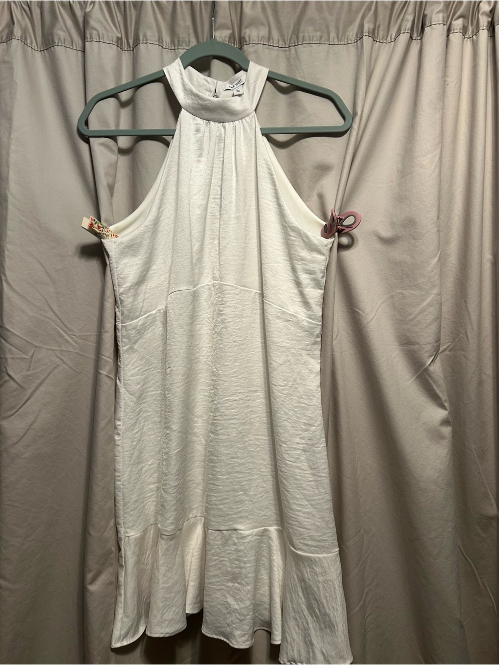 Nine West Cream Halter Mini Dress